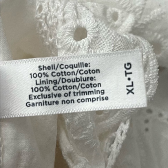 NWOT-DENVER HAYES White Eyelet Lace Tank Top XL Cotton Sleeveless Summer Boho - Picture 10 of 10